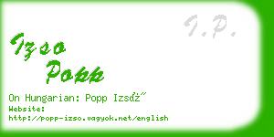 izso popp business card